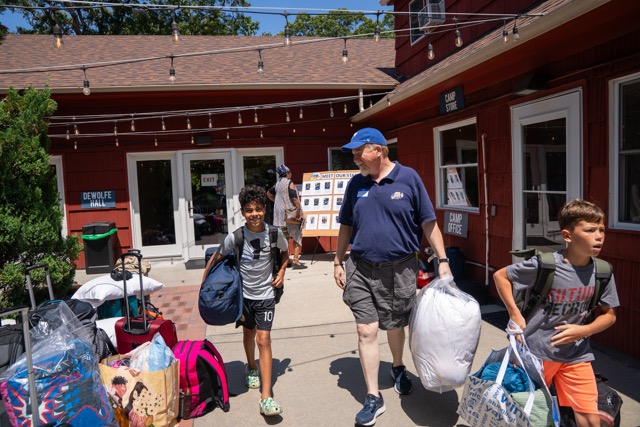 A Camper Arriving at Camp DeWolfe for ELEVATE