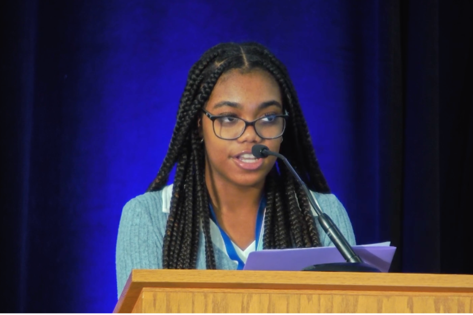 Allanah Lawrence gives a homily at the 158th Convention