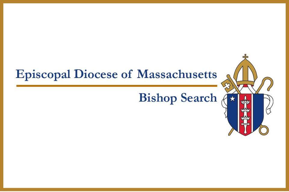 Diocese of Massachusetts Shield with text: "Episcopal Diocese of Massachusetts Bishop Search"