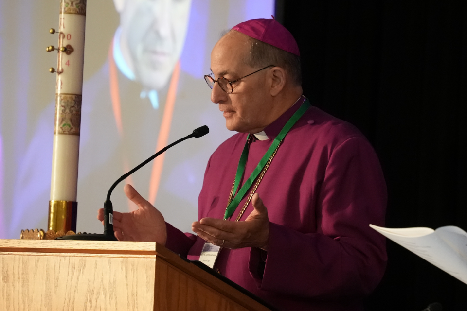 Bishop Provenzano Speaks at the Mike