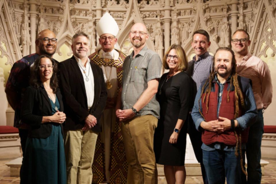 The vowed members of the new monastic Community of the Incarnation with the Rt. Rev. Lawrence Provenzano, Bishop of Long Island. Photo by Girl in a Camera Productions, LLC.