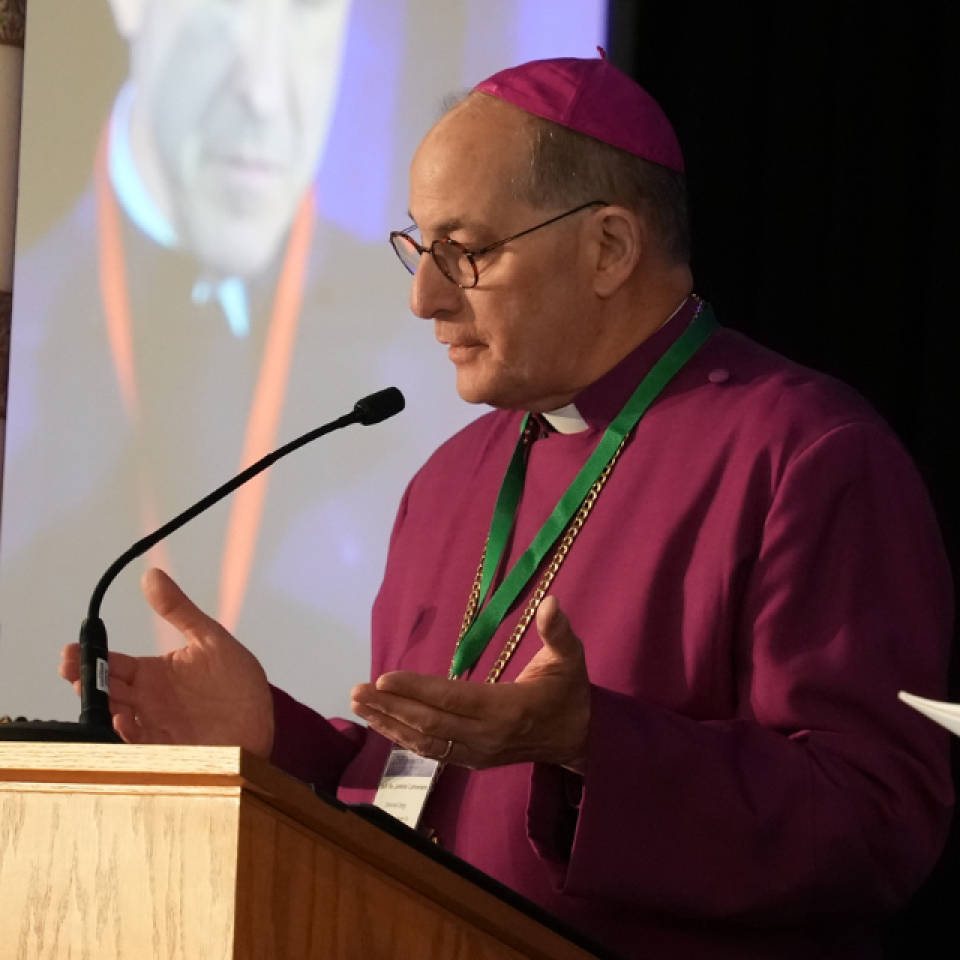 Bishop Provenzano Speaks at the Mike