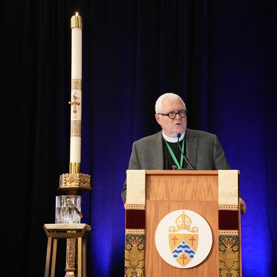 The Rev. Matthew Moore addresses convention